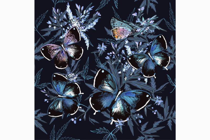 floral-vector-pattern-with-butterflies