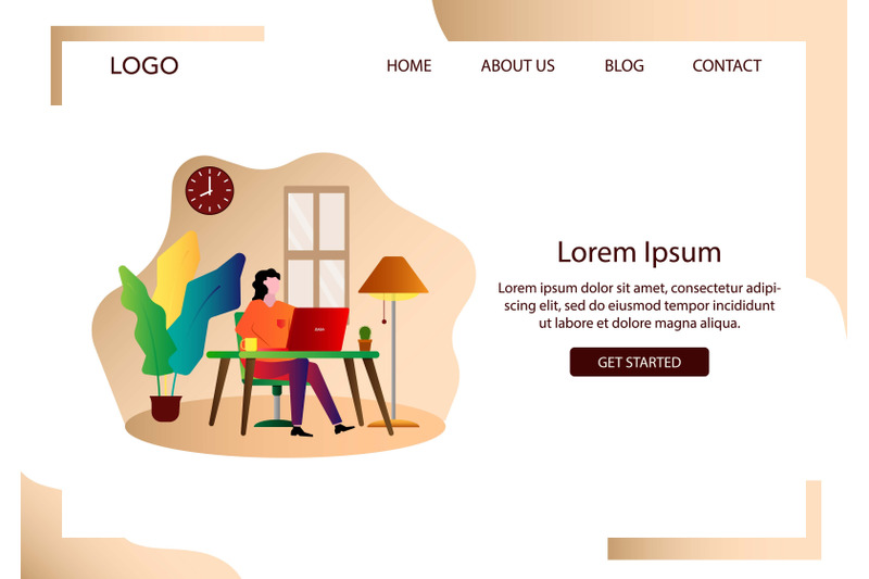 landing-page-work-from-home-concept