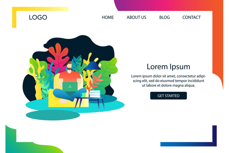landing-page-work-from-home-design