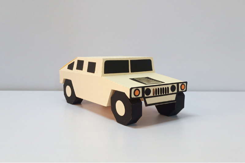 Diy Hummer Favour 3d Papercraft By Paper Amaze Thehungryjpeg
