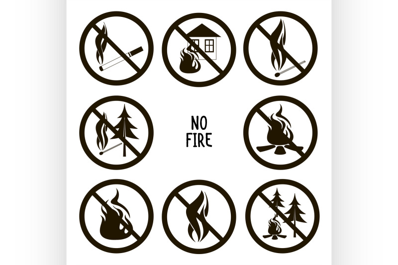 collection-of-no-fire-icons