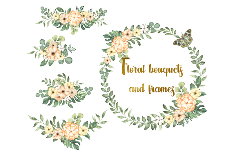 watercolor-flowers-clipart-boho-wedding-invitation-floral-bouquets