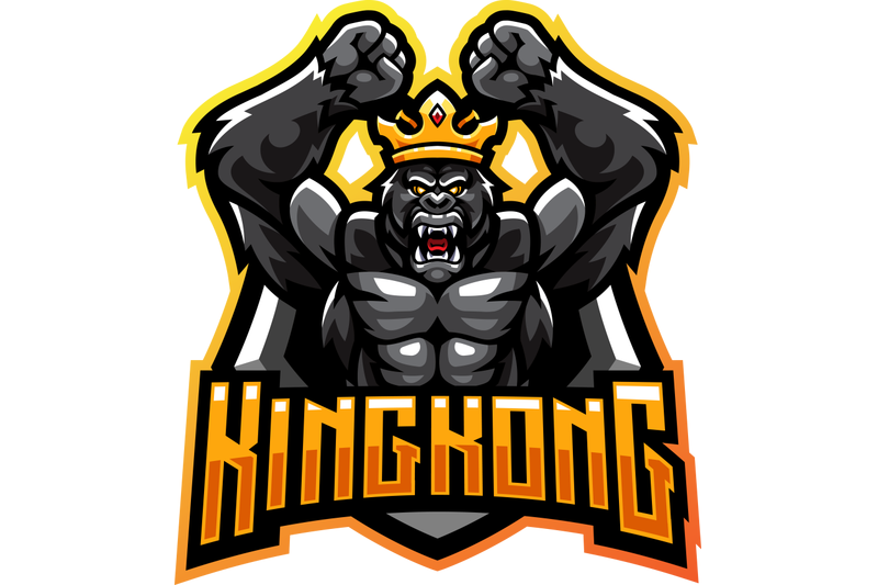kingkong-esport-mascot-logo