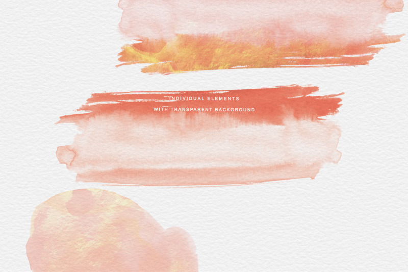 watercolor-shapes-peach-and-indigo-gold-shapes-watercolor-splashes-wed