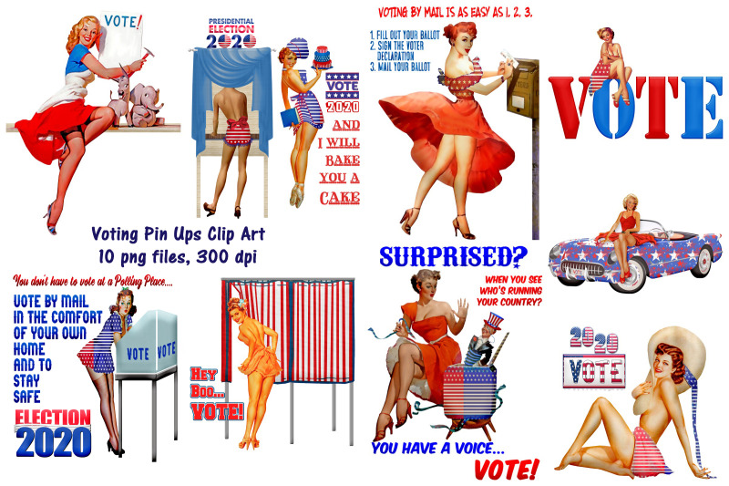 voting-retro-pin-up-girls-clip-art
