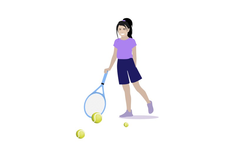 girl-play-tennis-isolated-on-white