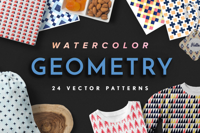 geometry-watercolor-vector-patterns