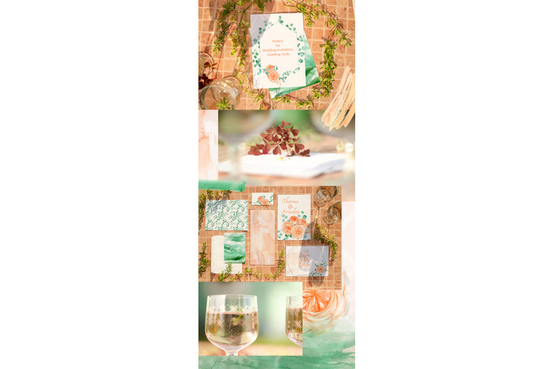 watercolor-eucalyptus-and-peach-floral-clipart