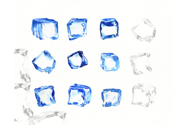watercolor-ice-cube-clipart-frozen-ice-cubes-for-cocktail-png