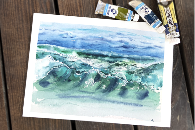 ocean-wave-watercolor-painting