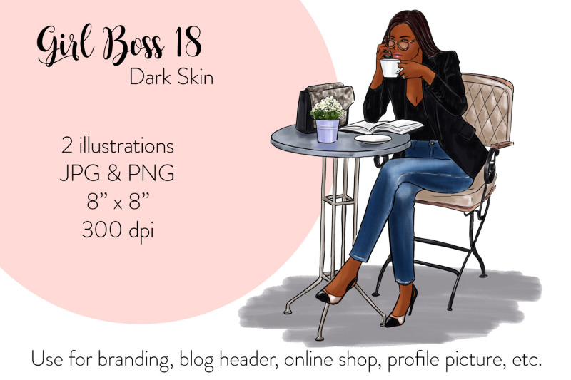 watercolor-fashion-nbsp-illustration-nbsp-girl-boss-18-dark-skin