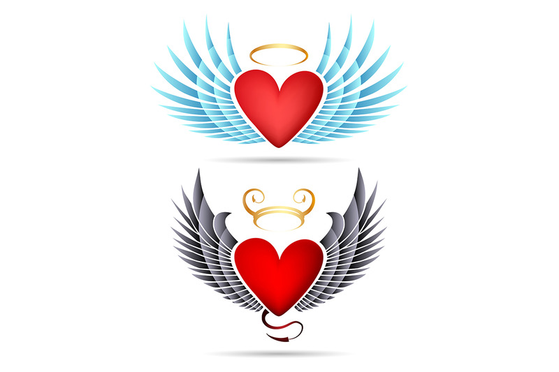 angel-and-demon-winged-heart-emblems