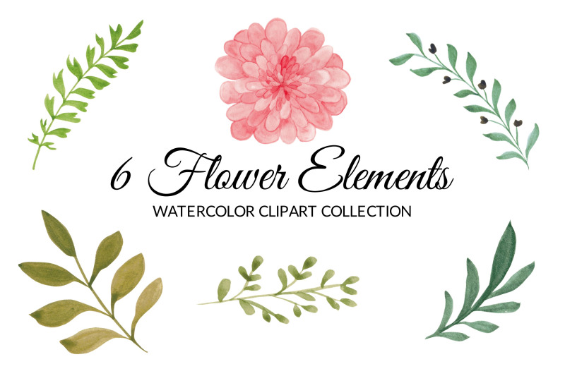 pink-dahlia-flower-watercolor-clipart-collection