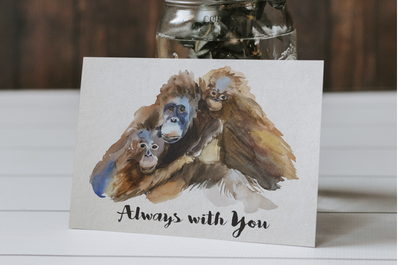 mother-and-babies-orangutans-watercolor-print-and-clip-art
