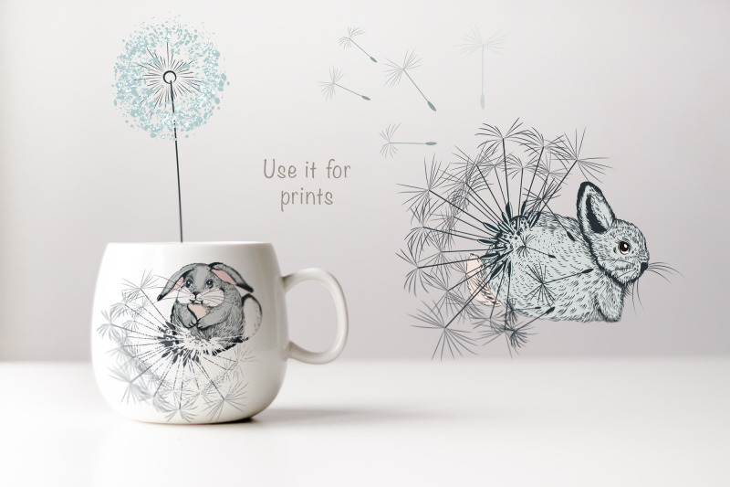 pretty-bunnies-vector-illustrations-set