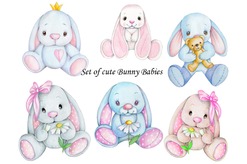 set-of-6-cute-bunny-babies-watercolor