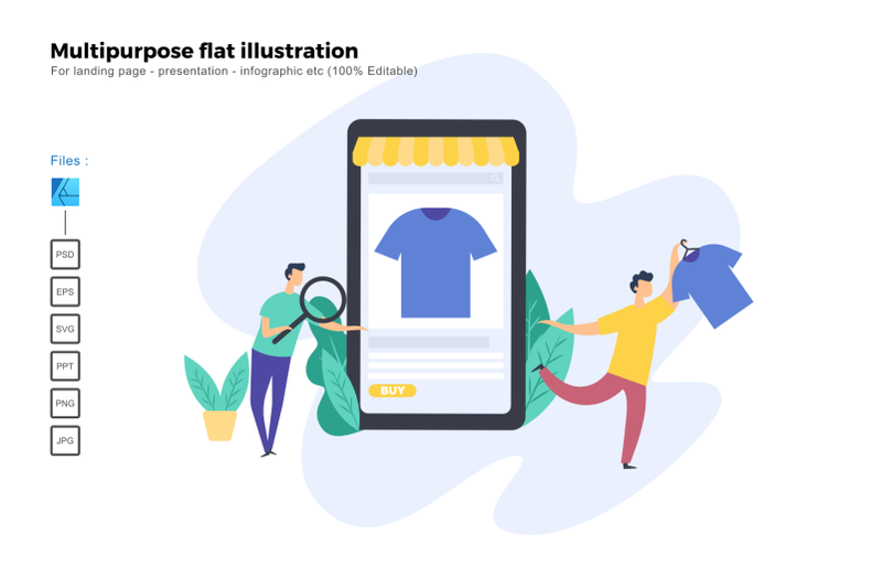 flat-illustration-shopping-app