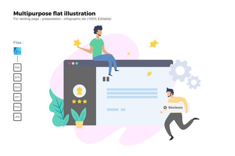 flat-illustration-review-pages
