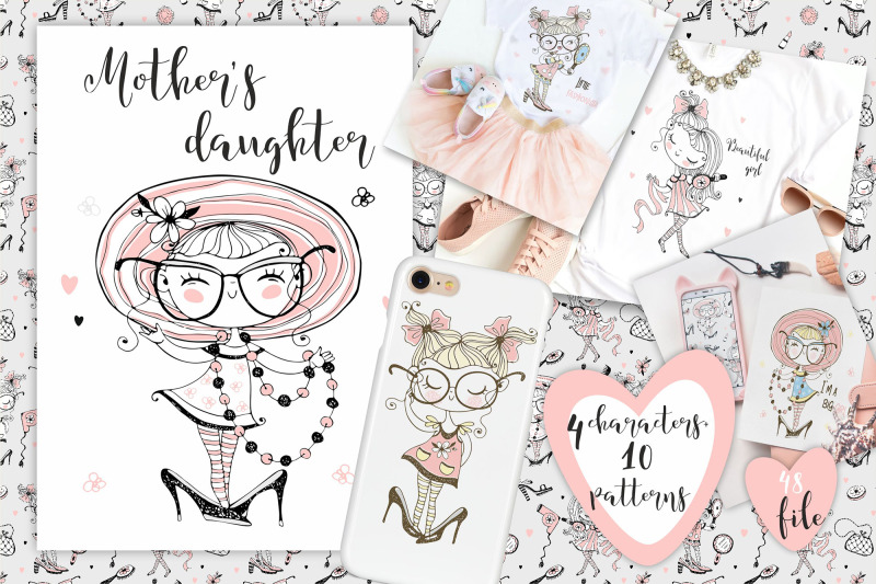 mother-039-s-daughter-digital-cliparts-with-cute-girls-svg-png