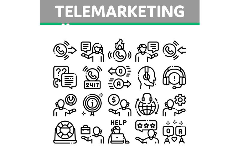 telemarketing-sale-collection-icons-set-vector