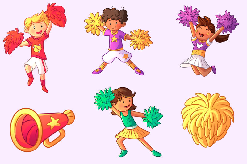 cheerleader-kids-clip-art-collection