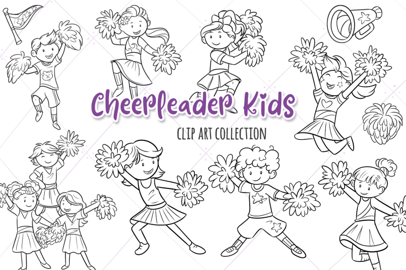 cheerleader-kids-digital-stamps