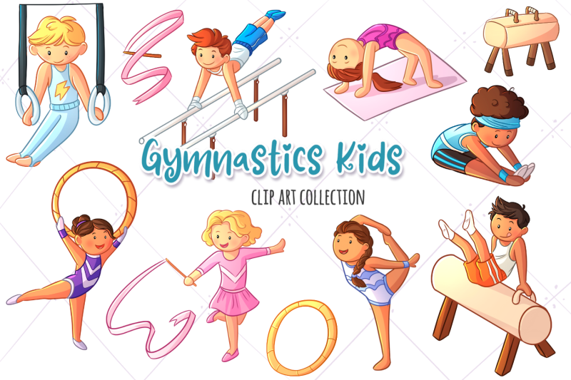 gymnastics-kids-clip-art-collection