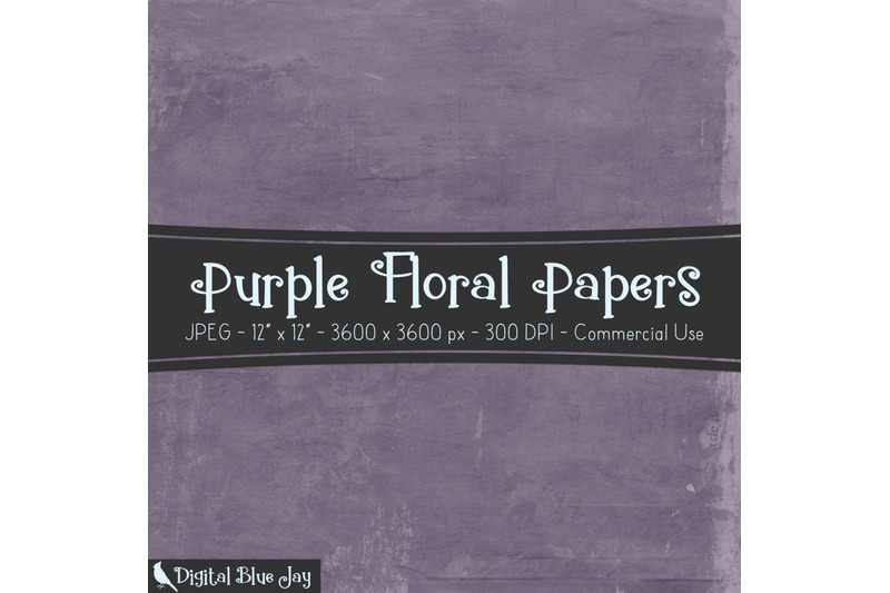 purple-floral-digital-papers