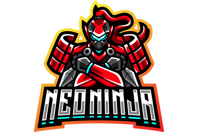 neo-ninja-esport-mascot-logo