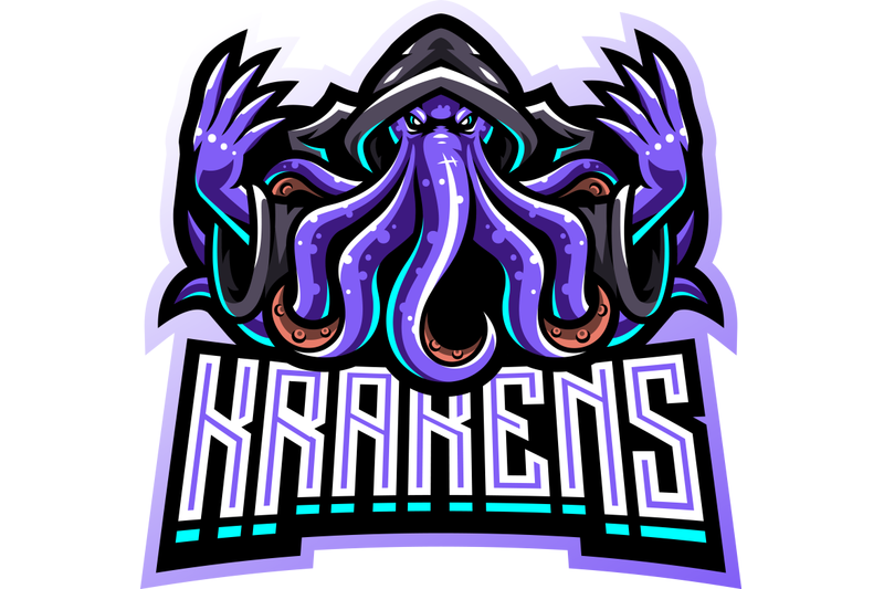 kraken-octopus-esport-mascot-logo