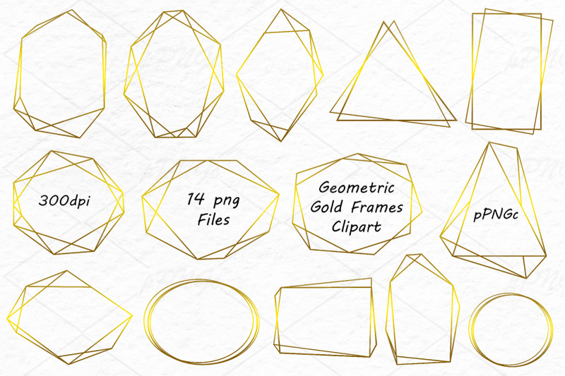 geometric-gold-frames-clipart