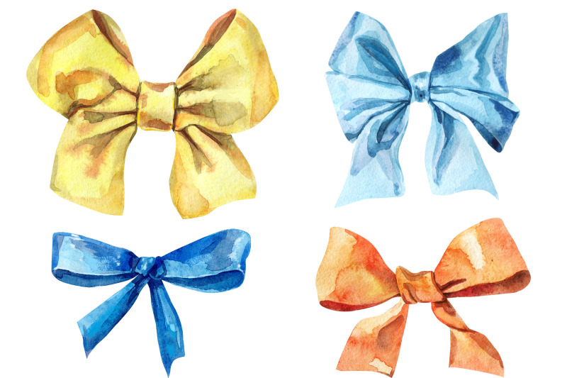 watercolor-bows