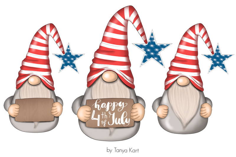 Download 4th Of July Gnomes Clipart By Tanya Kart | TheHungryJPEG.com