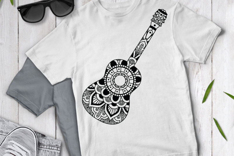 Download Guitar Mandala SVG, Mandala Guitar SVG Cut Files, Guitar ...