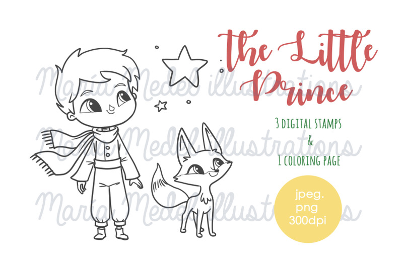 the-little-prince-coloring-pages-digital-stamps