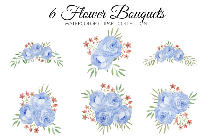 blue-rose-flower-watercolor-clipart-collection