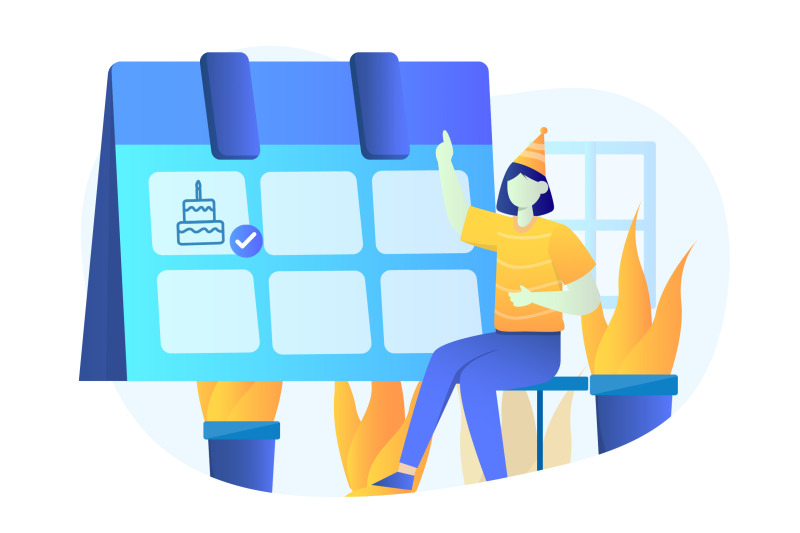 birthday-calendar-flat-illustration