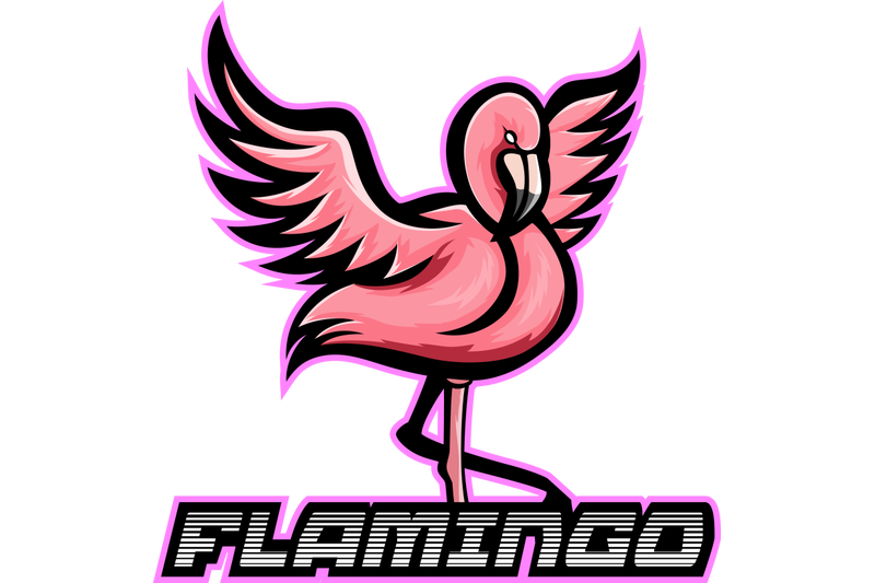 flamingo-esport-mascot-logo