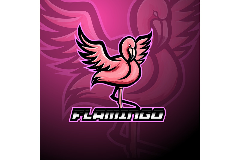 flamingo-esport-mascot-logo