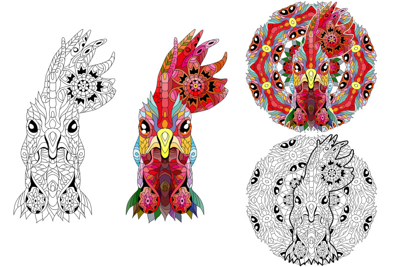 zentangle-rooster