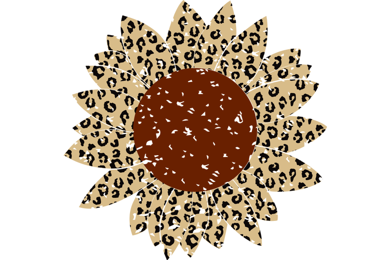 Download Sunflower Grunge Svg, Leopard Print Svg By Crafty Mama ...