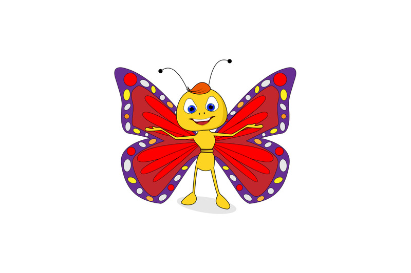 illustration-of-cute-butterfly-animal-shape-design