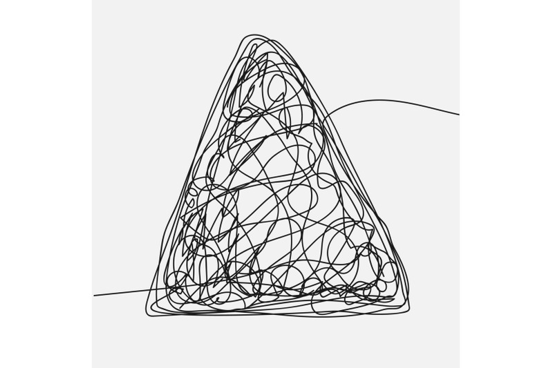 tangle-scrawl-sketch-vector-drawing-triangle-hand-drawn-line-chaos-illustration