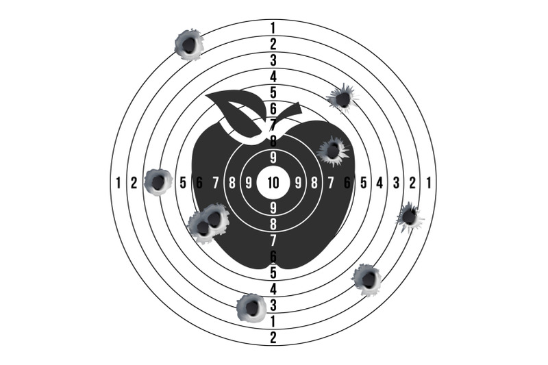 bullet-holes-in-target-vector-success-shot-paper-shooting-target-for-shooting-competition-illustration