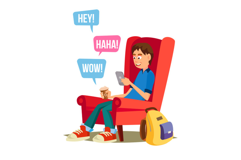 teen-boy-vector-happy-boy-communicate-on-internet-using-smartphone-isolated-on-white-cartoon-character-illustration