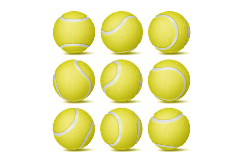 realistic-tennis-ball-set-vector-classic-round-yellow-ball-different-views-sport-game-symbol-isolated-illustration