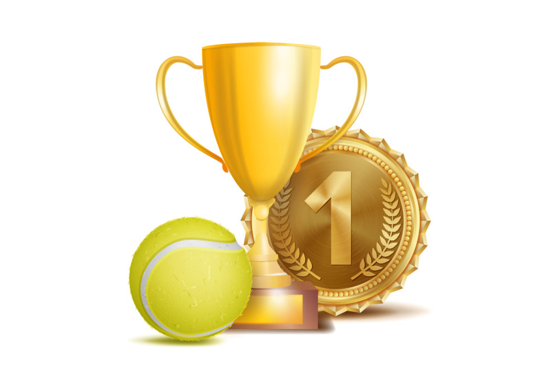 tennis-award-vector-sport-banner-background-yellow-ball-gold-winner-trophy-cup-golden-1st-place-medal-3d-realistic-isolated-illustration