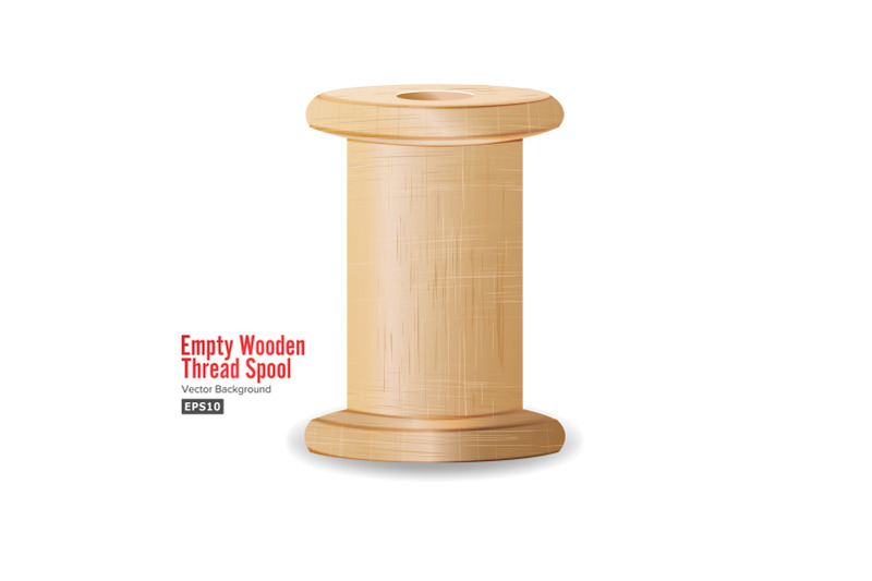 empty-wooden-thread-spool-classic-old-bobbin-isolated-on-white-background-for-needlework-and-needlecraft-stock-vector-illustration