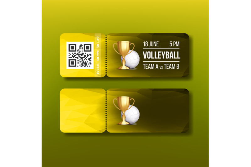 ticket-with-tear-off-coupon-on-volleyball-vector