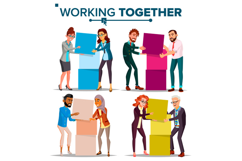 working-together-concept-vector-communication-cooperation-businessman-and-business-woman-teamwork-successful-collective-busy-day-co-workers-business-people-isolated-cartoon-illustration